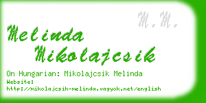 melinda mikolajcsik business card